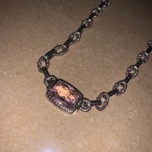 Judith Ripka Crystal & Diamond Pendant Necklace